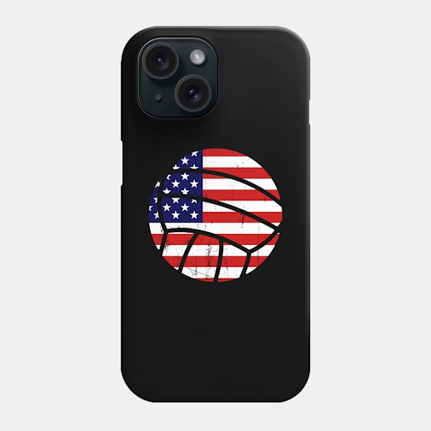 Usa America Flag Volleyball 4Th Of July Phone Case by mazurprop