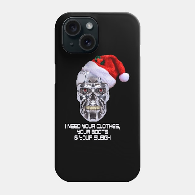 Christmas Santa Cyborg with Hat Phone Case by Ireland