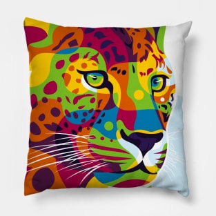 The Colorful Leopard Pillow