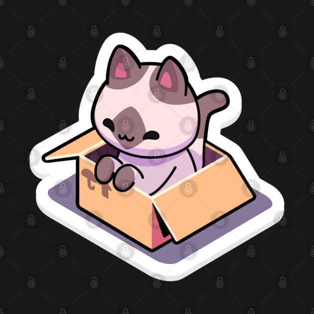 Cute Cat Grinning in a Box by elar