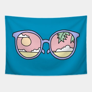 Hipster sunglasses beach surf party summer tumblr pastel girly scene Tapestry