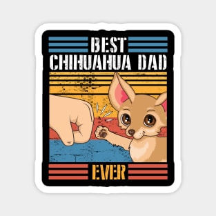 Chihuahua Dog And Daddy Hand To Hand Best Chihuahua Dad Ever Dog Father Parent July 4th Day Magnet