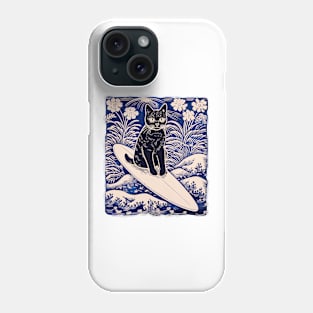 Midnight Surf Kitty Phone Case