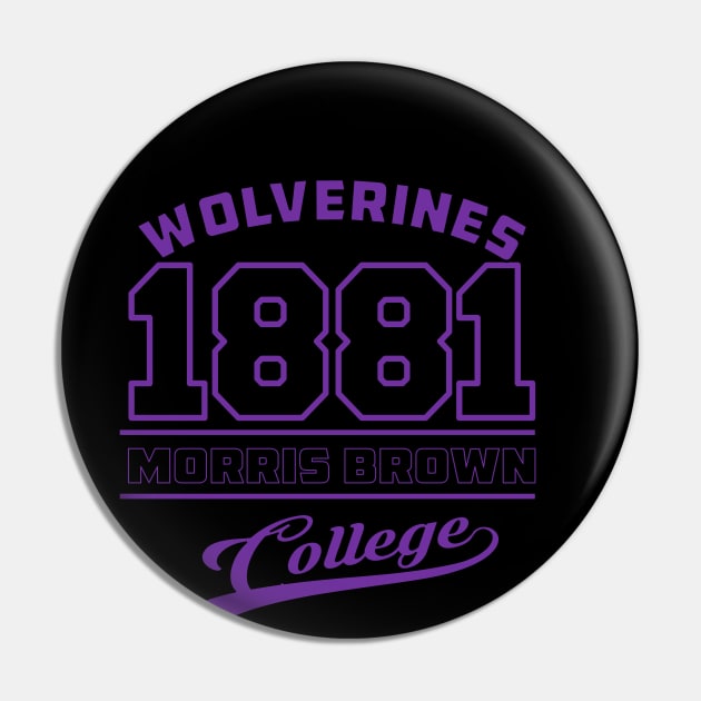 Morris Brown 1881 College Apparel Pin by HBCU Classic Apparel Co