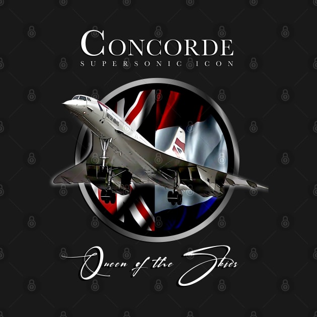 Concorde Retro Vintage British French aircraft travel pilot by aeroloversclothing