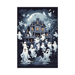 halloween Haunting: The Spooky Ghosts In Old Mansion T-Shirt