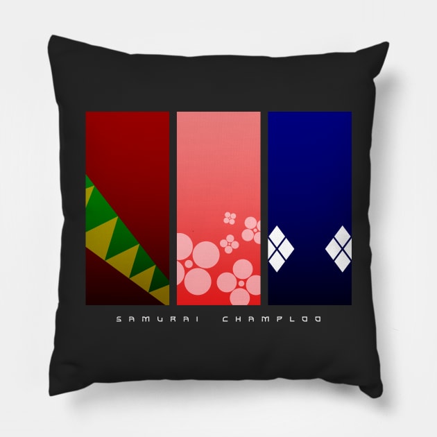 minimalist champloo Pillow by artsy_alice