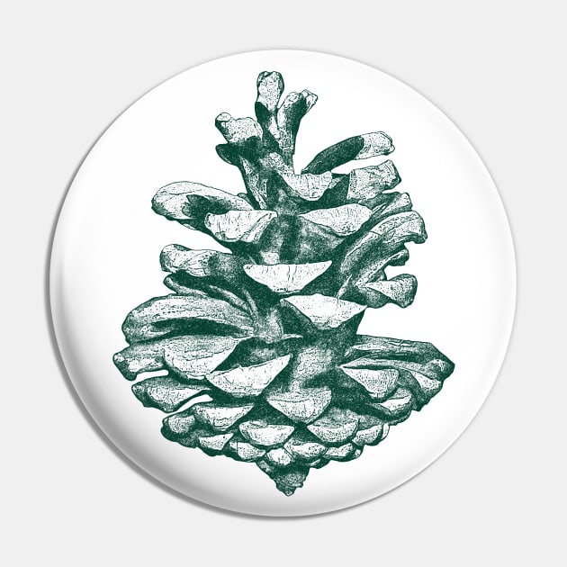 Conifer cone Pin by ArtsyAgent