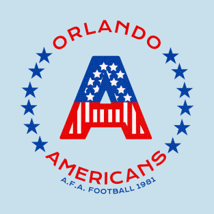 Defunct Orlando Americans AFA Football 1981 T-Shirt