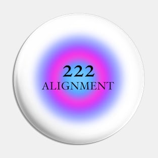 222 Angel Numbers Alignment Glowing Aura Pin