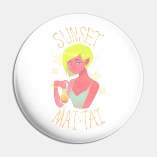 Sunset Mai Tai Pin