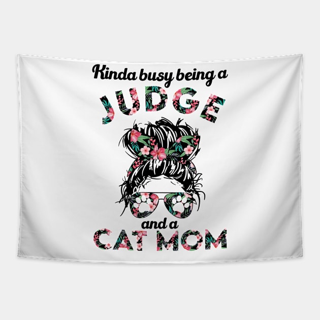 Judge and cat mom funny gift . Perfect present for mother dad friend him or her Tapestry by SerenityByAlex