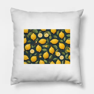 Lemon Pattern Harvest Field Product Vintage Since Pillow