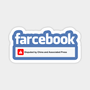 farcebook White Logo Magnet