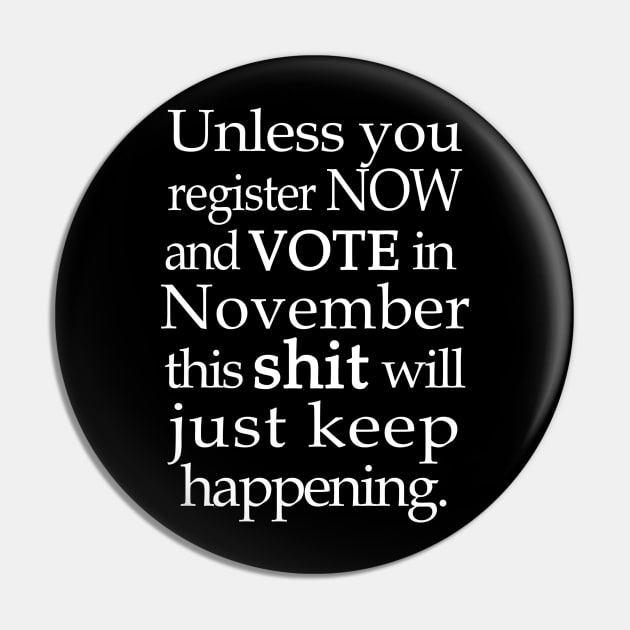 Register AND Vote Pin by SeattleDesignCompany