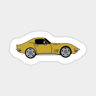 War Bonnet Yellow / Sunflower Yellow C3 Corvette Magnet