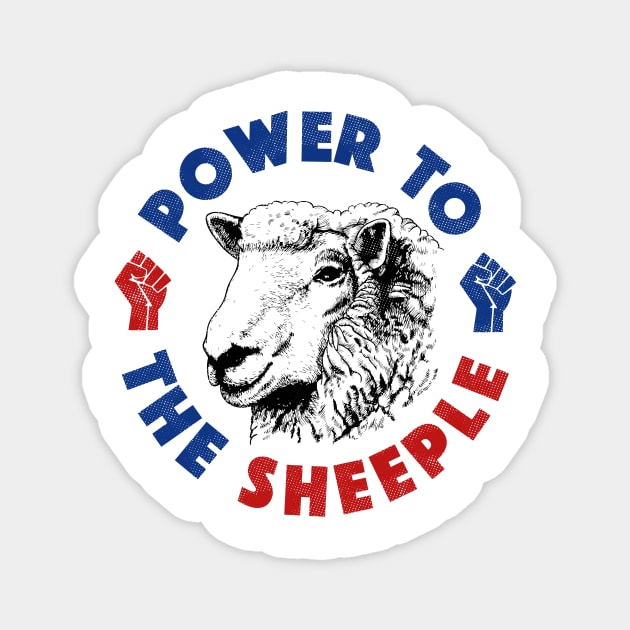 Power To The Sheeple Magnet by dumbshirts