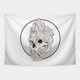 Rock skull Tapestry