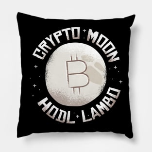 Crypto Moon HODL Lambo Pillow