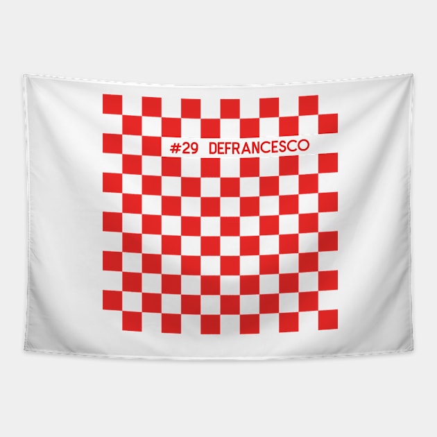 Devlin DeFrancesco Racing Flag Tapestry by GreazyL