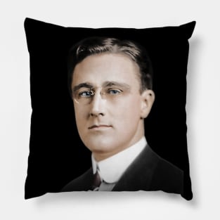 Franklin Roosevelt - Assistant Secretary of the Navy - Colorized Pillow