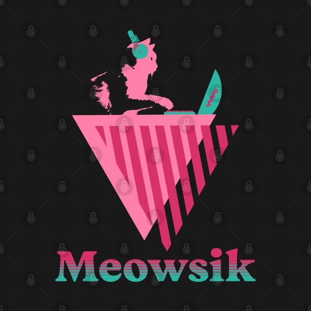 DJ Cat Performing | Meowsik cat pink by Omise