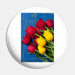 Red and Yellow Tulips Pin