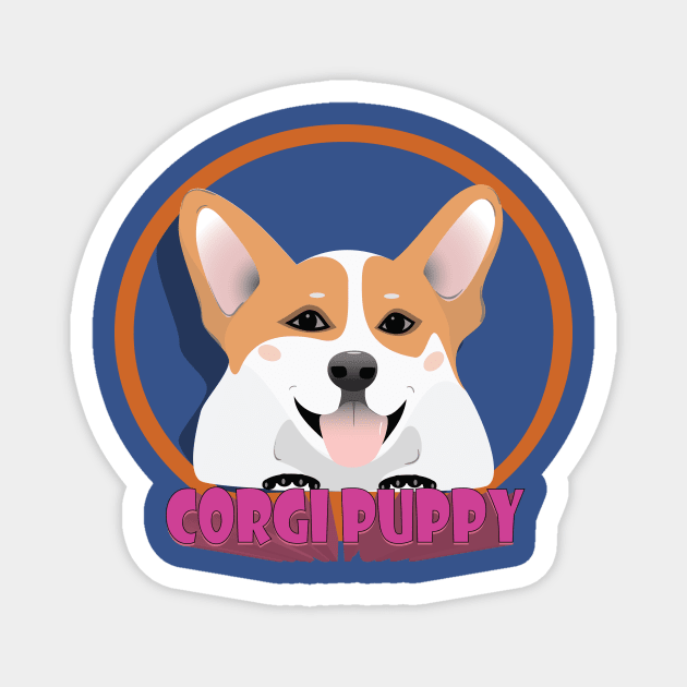 Corgi Puppy Magnet by Kanom-Tom