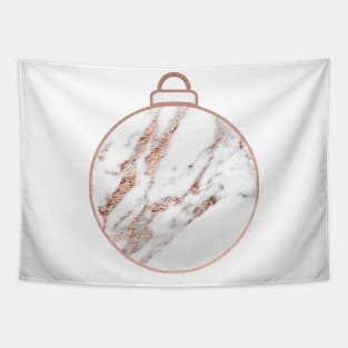 Rose gold Christmas bauble Tapestry