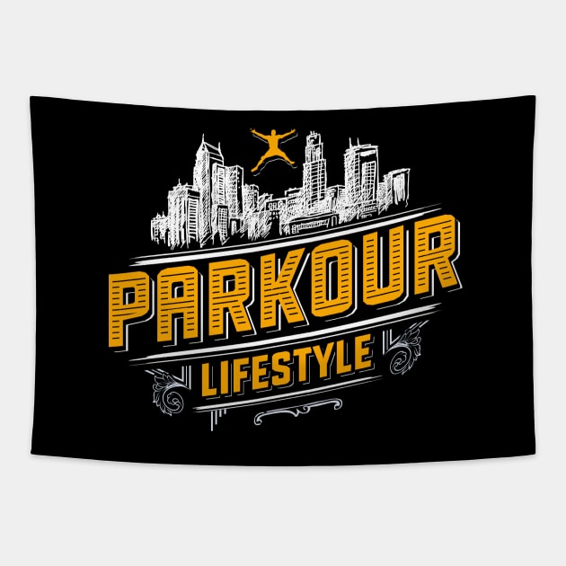 Parkour Freerun Freerunning Rooftop Lifestyle Tapestry by BigWildKiwi