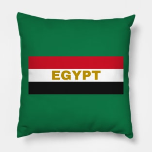 Egypt in Egyptian Flag Colors Pillow