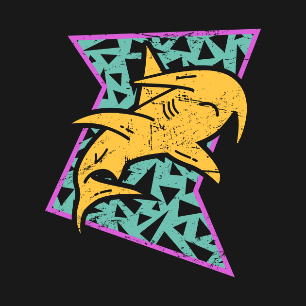 Retro 90s Hammerhead Shark Icon by MeatMan