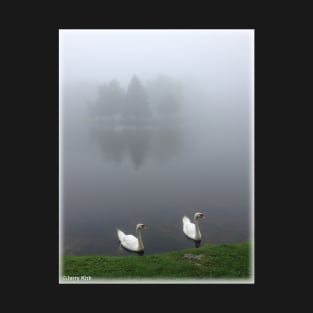 'Swans in Fog' T-Shirt