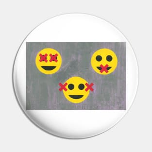 The Three Wise Emojies Pin