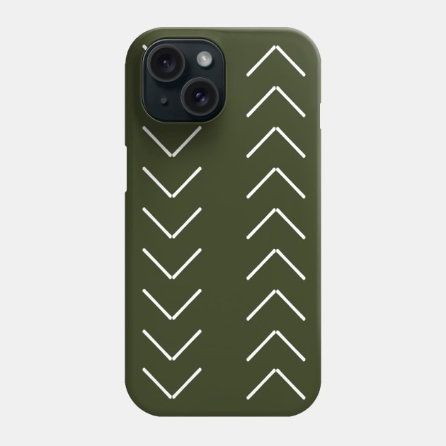 Mudcloth II (Olive Green) Phone Case by summer-sun-art