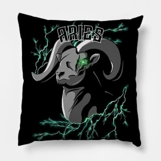 Lightning Aries (green) Pillow