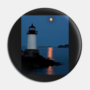 Moon over Winter Island Salem MA Pin