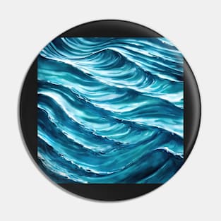 Hyperrealistic blue ocean waves Pin