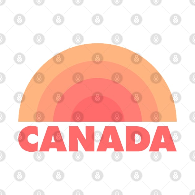 Canada Retro Rainbow Badge Orange by modeoftravel