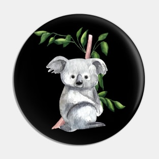 Lovely Koala Bear Drawing Cute Australian Native Gift Pin