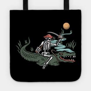 Crocodile and pirate Tote