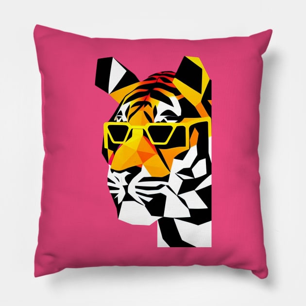 Cool tiger Pillow by Gaspar Avila