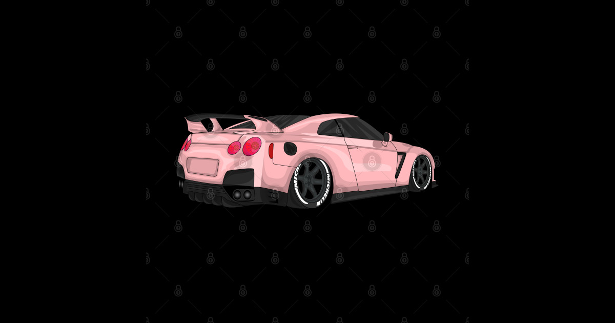 GTR PINK - Nissan Gtr R35 - Sticker | TeePublic
