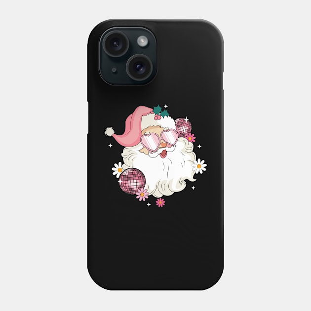 Pink Santa Phone Case by Velvet Love Design 