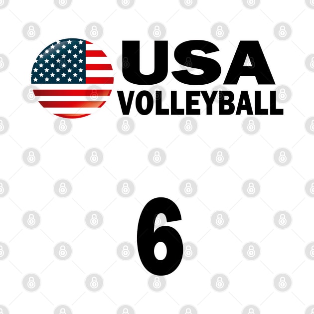 USA Volleyball #6 T-shirt Design by werdanepo