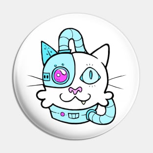 Cyborg Kitty Pin