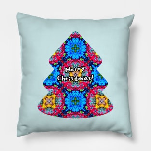 Colorful Christmas tree patterns. Pillow