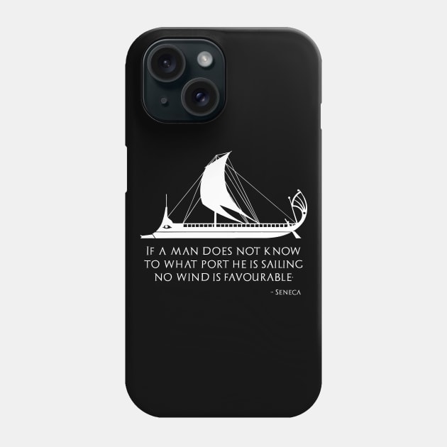 Ancient Roman Greek Stoic Philosophy Seneca Quote Phone Case by Styr Designs