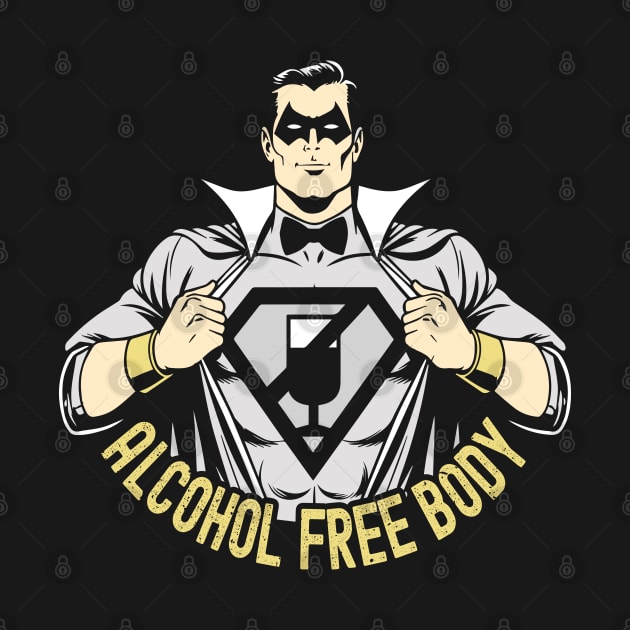 Superhero Sobriety Emblem - Alcohol Free Lifestyle Hero Graphic by KontrAwersPL