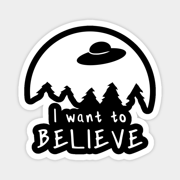 I want to believe - UFO Magnet by Alien-thang